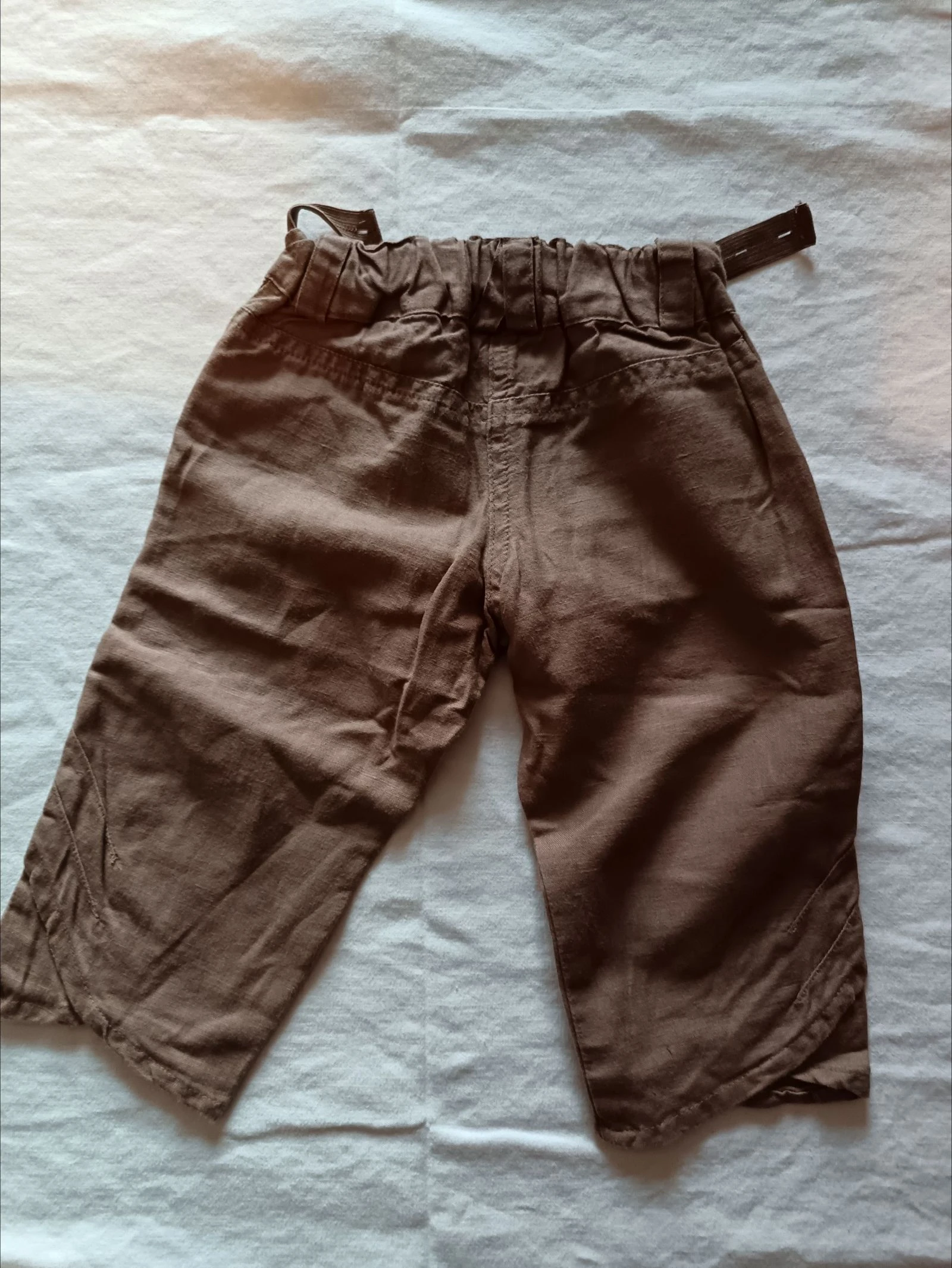 Calça corsária marrom Adélie bordada com miçangas tamanho 2 anos – photo 2